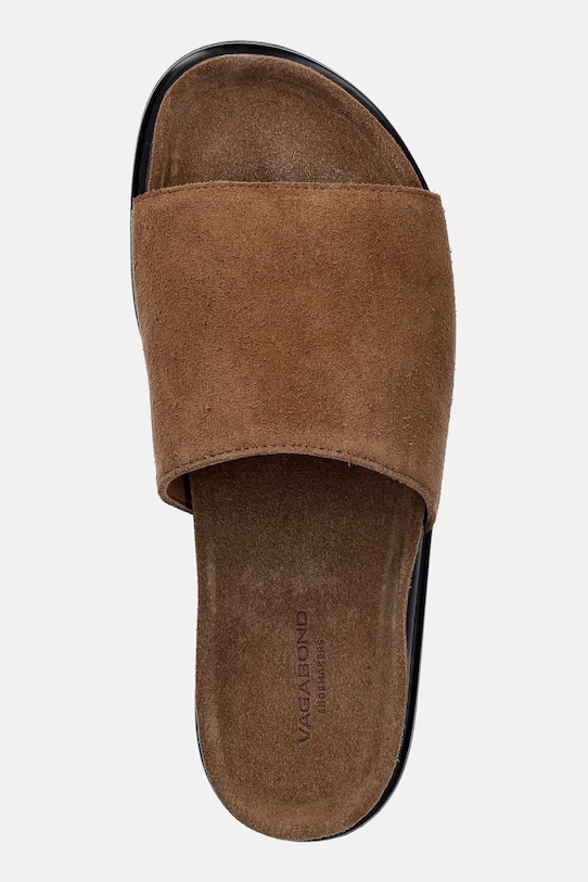 Vagabond Shoemakers klapki na płaskim obcasie damskie zamszowe EFFIE beżowy 5922.440.08