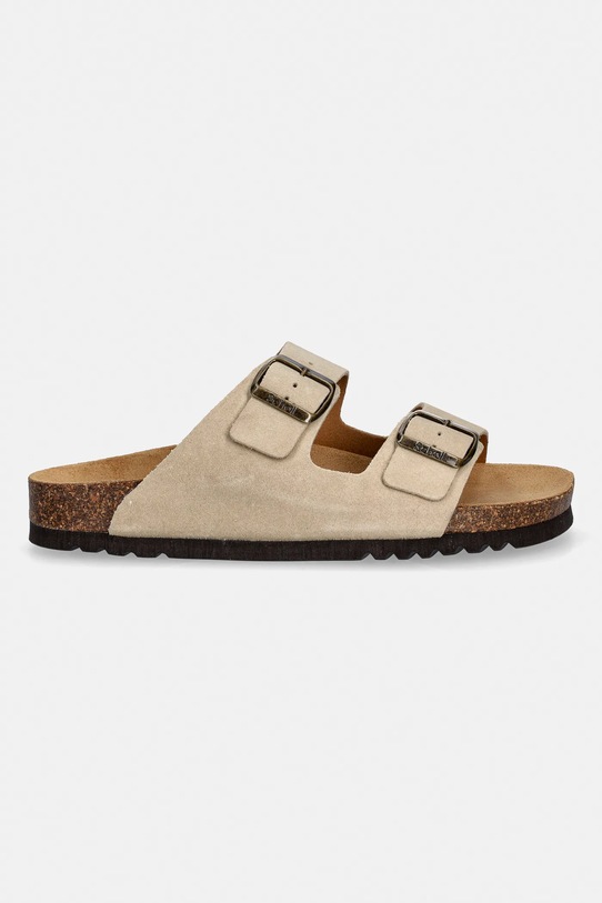 Scholl klapki zamszowe JOSEPHINE F300501002 beżowy SS26