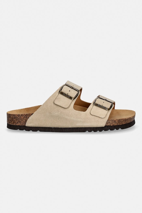 Scholl klapki zamszowe JOSEPHINE F300501002 beżowy SS26