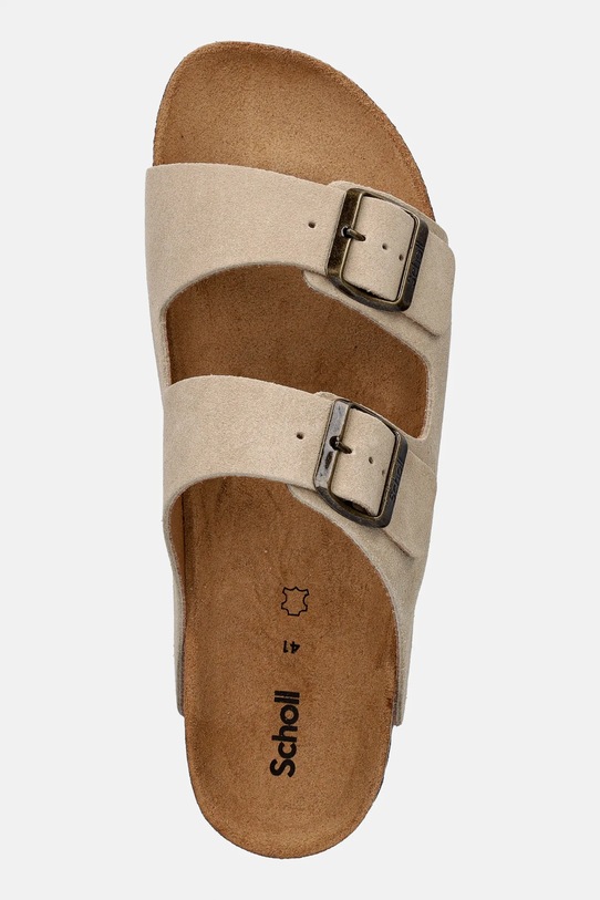 Scholl klapki zamszowe JOSEPHINE beżowy F300501002