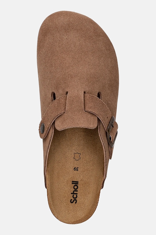 Scholl klapki zamszowe FAE beżowy F300581062