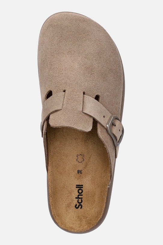 Scholl klapki zamszowe FAE beżowy F322572361