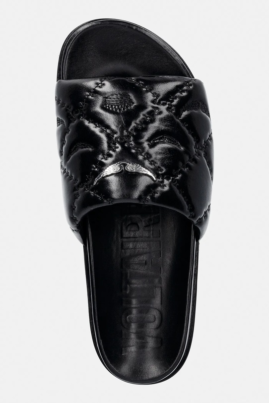 ZADIG&VOLTAIRE klapki skórzane Teddy czarny SWCT02119