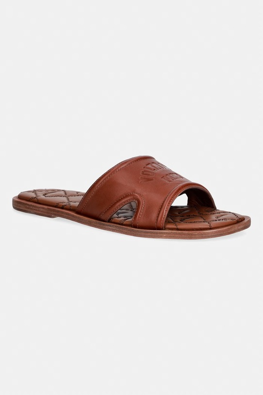 ZADIG&VOLTAIRE klapki skórzane Beach Mule płaski brązowy SWCT02130