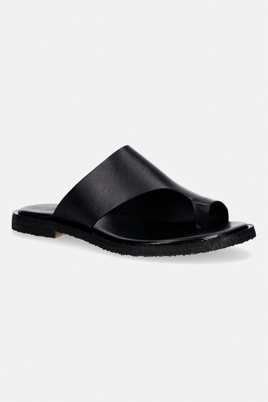 Billi Bi klapki na płaskim obcasie damskie skórzane czarny T8011.080