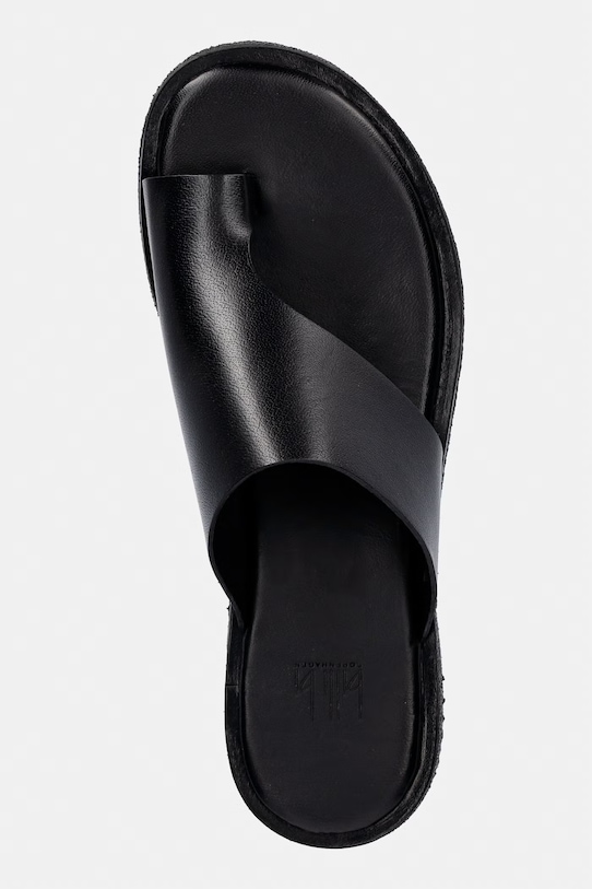 Billi Bi klapki na płaskim obcasie damskie skórzane czarny T8011.080