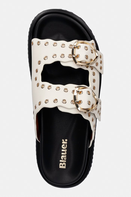 Δερμάτινες παντόφλες Blauer BLOOM02 μπεζ S6BLOOM02.LEA