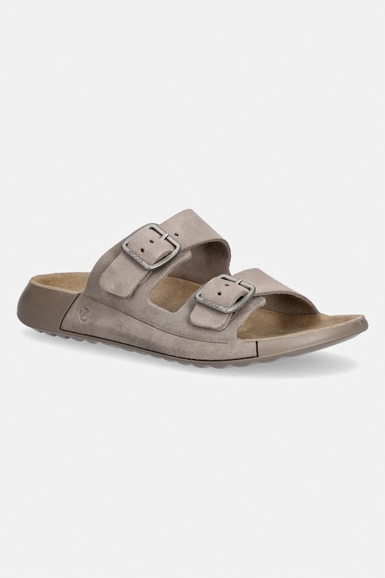 Παντόφλες σουέτ Ecco Cozmo W φλατ μπεζ 206913.61510