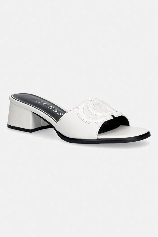 Guess klapki damskie skórzane CERINNA beżowy FLJCNN.LEP03.WHITE