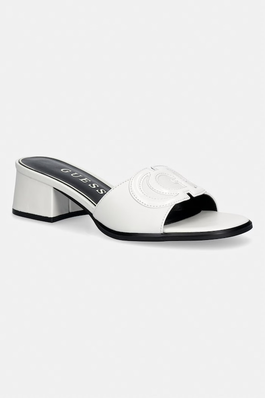 Guess klapki damskie skórzane CERINNA beżowy FLJCNN.LEP03.WHITE