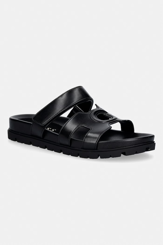 Guess na płaskim obcasie damskie FASHIEY czarny FLJFAS.ELE03.BLACK