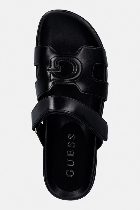 Guess na płaskim obcasie damskie FASHIEY czarny FLJFAS.ELE03.BLACK