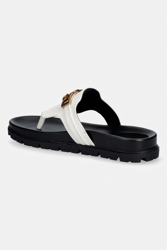 Obuwie Guess japonki damskie skórzane FARRON FLJFRR.LEA03.WHITE beżowy