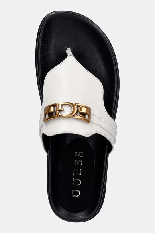 Guess japonki damskie skórzane FARRON beżowy FLJFRR.LEA03.WHITE