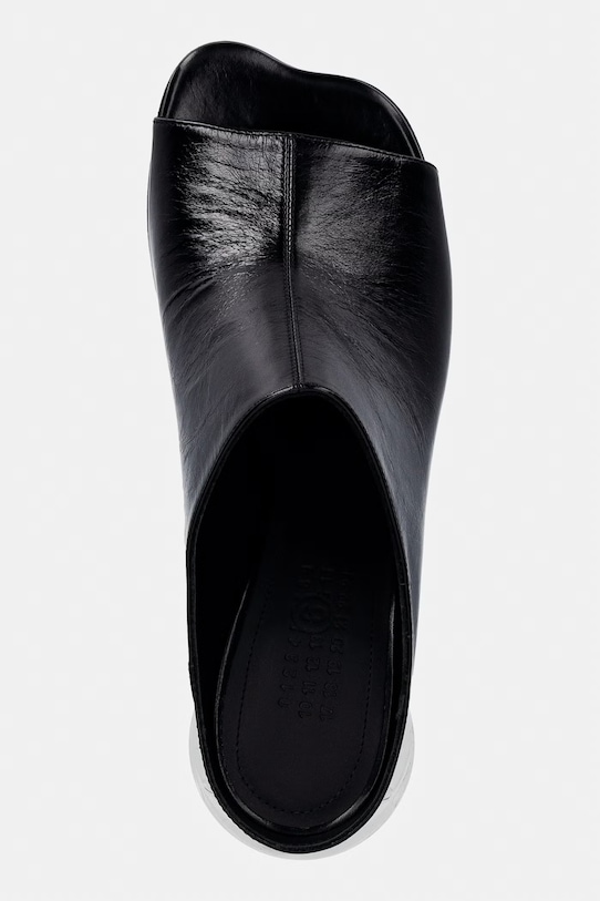MM6 Maison Margiela klapki skórzane czarny S59WP0215.P7560.T8013