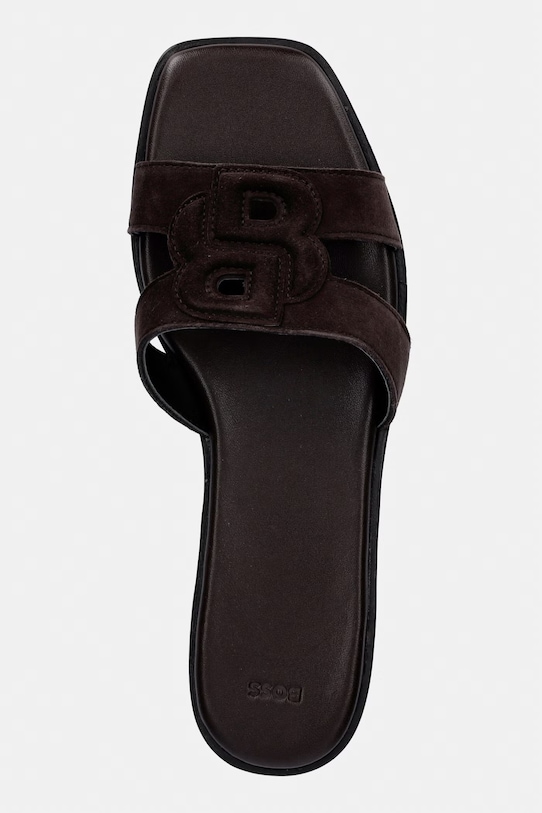 BOSS šľapky dámske semišové Charlize hnedá 50563333.207