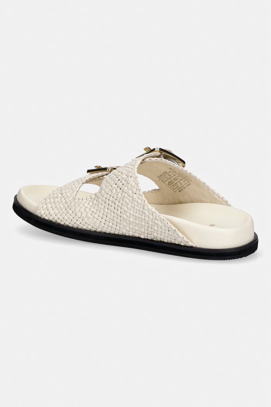 Obuwie BOSS klapki damskie skórzane Freyah 50563359.119 beżowy