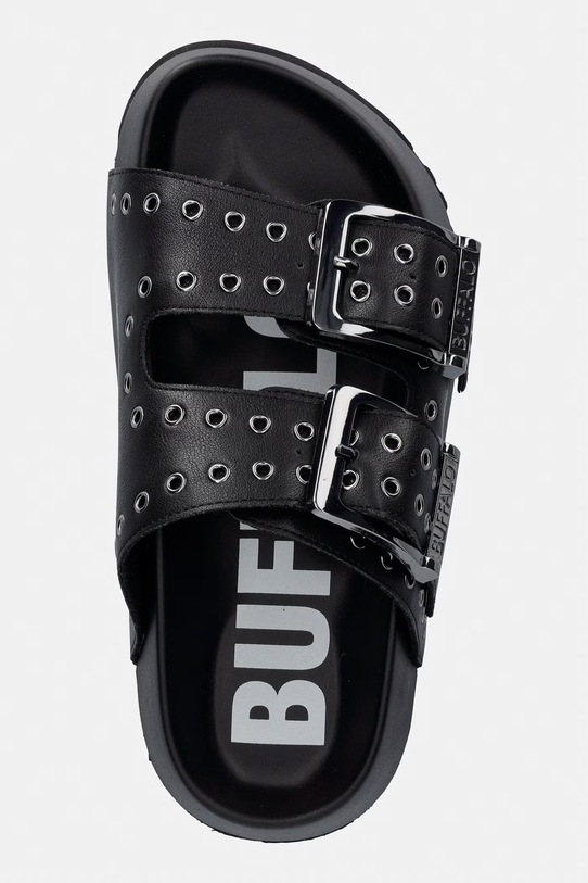 Buffalo klapki na platformie damskie Jane Ari Riv czarny 1602316