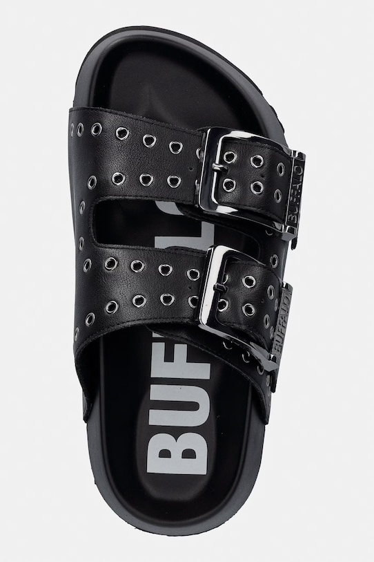 Buffalo klapki na platformie damskie Jane Ari Riv czarny 1602316