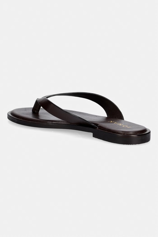 Obuv Jonak šľapky dámske kožené WITTY CUIR 3800351 hnedá