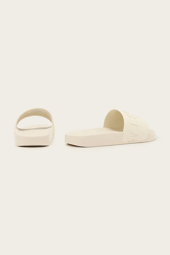 Obuwie AllSaints klapki Biggy Slider W044FA beżowy