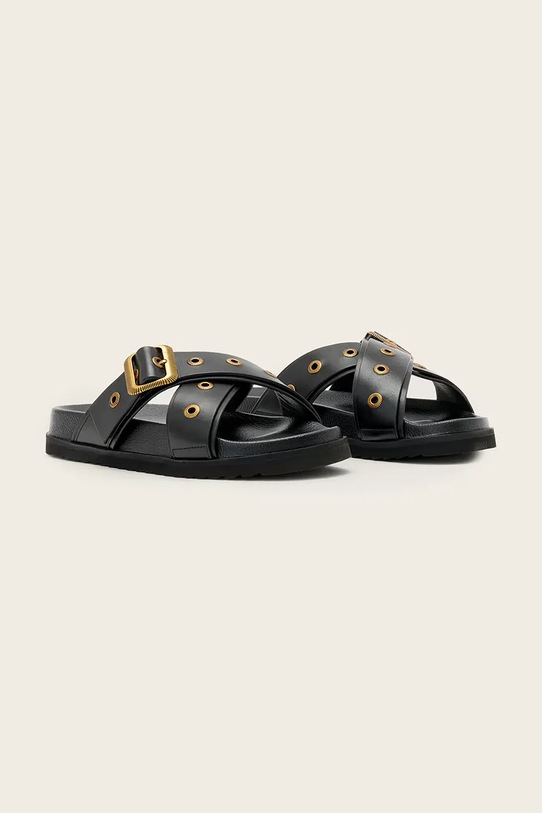 Δερμάτινες παντόφλες AllSaints Suki Western Sandal W042FE.BLK μαύρο SS26
