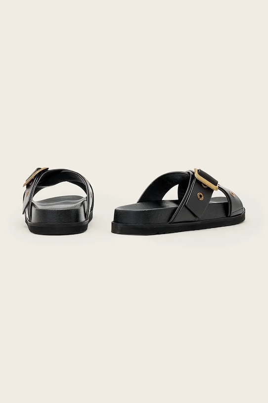 Παπούτσια Δερμάτινες παντόφλες AllSaints Suki Western Sandal W042FE.BLK μαύρο