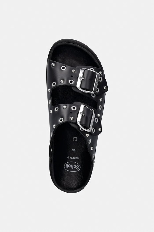 Δερμάτινες παντόφλες Scholl BEATRIZ μαύρο F006331004