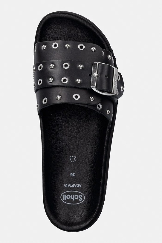 Scholl šľapky dámske kožené JOYCE čierna F006501004