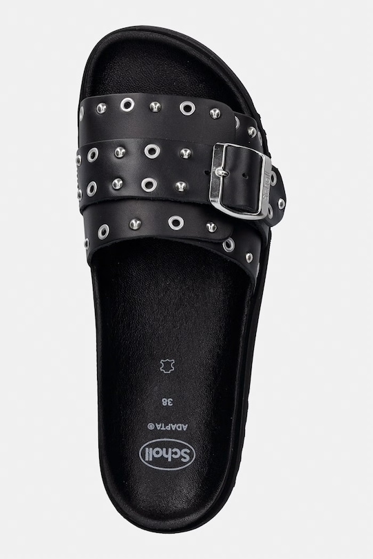 Scholl šľapky dámske kožené JOYCE čierna F006501004