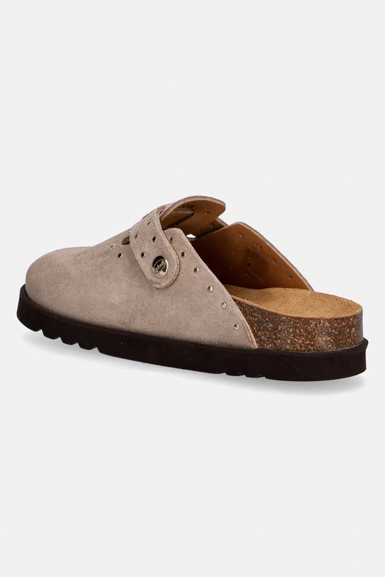 Obuwie Scholl klapki damskie zamszowe BEATRIZ F007152361 beżowy