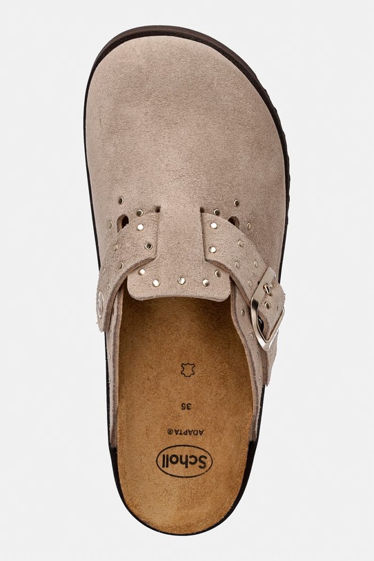 Scholl klapki damskie zamszowe BEATRIZ beżowy F007152361