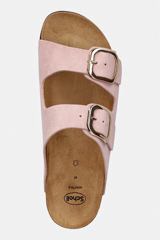 Scholl klapki zamszowe NOELLE różowy F007341048