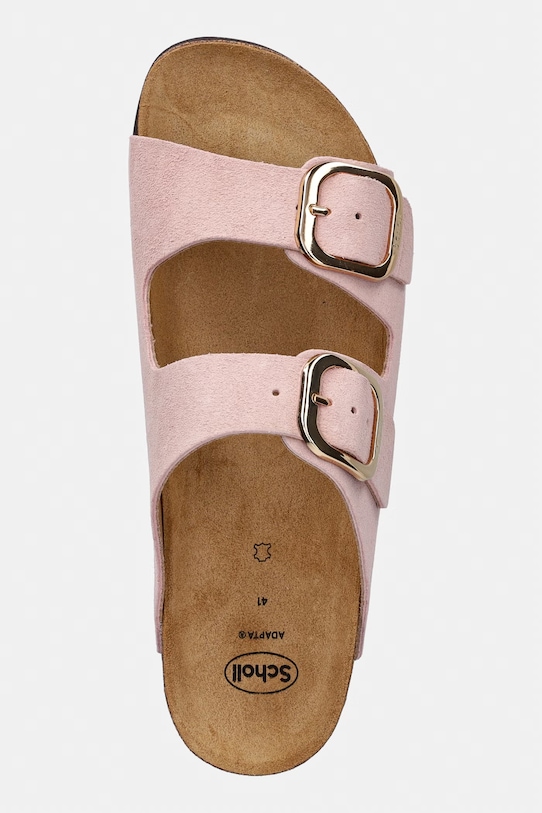 Scholl klapki zamszowe NOELLE różowy F007341048