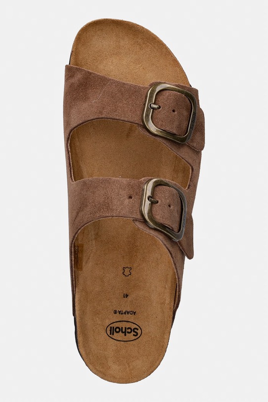 Scholl klapki zamszowe NOELLE beżowy F007341062