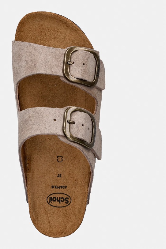 Scholl klapki zamszowe NOELLE beżowy F007342361