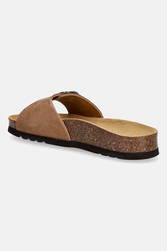 Obuwie Scholl klapki zamszowe KATHLEEN F007651062 brązowy