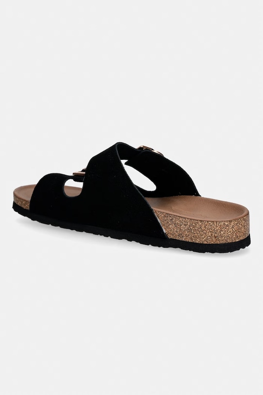 Obuwie Skechers klapki damskie zamszowe ARCH FIT GRANOLA 163653 czarny