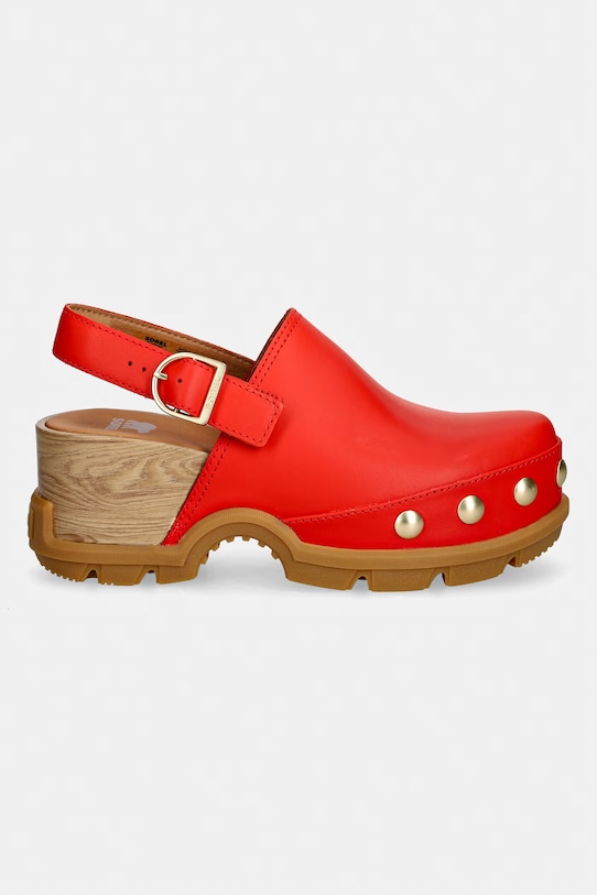 Sorel pantofle dámské kožené ROAM CLOG RVT 2113151637 oranžová SS26