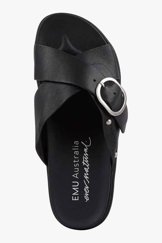 Emu Australia šľapky na plochom podpätku dámske koža Ebony W13247.BLAK čierna