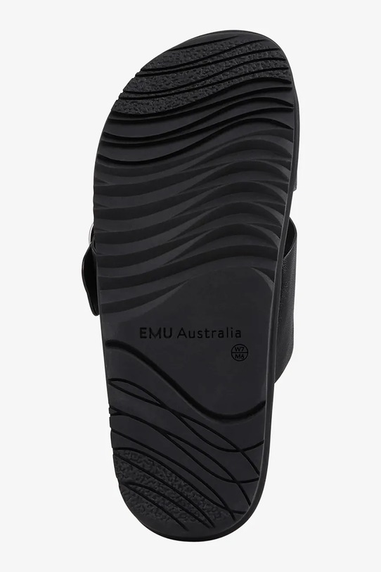 Emu Australia šľapky na plochom podpätku dámske koža Ebony W13247.BLAK