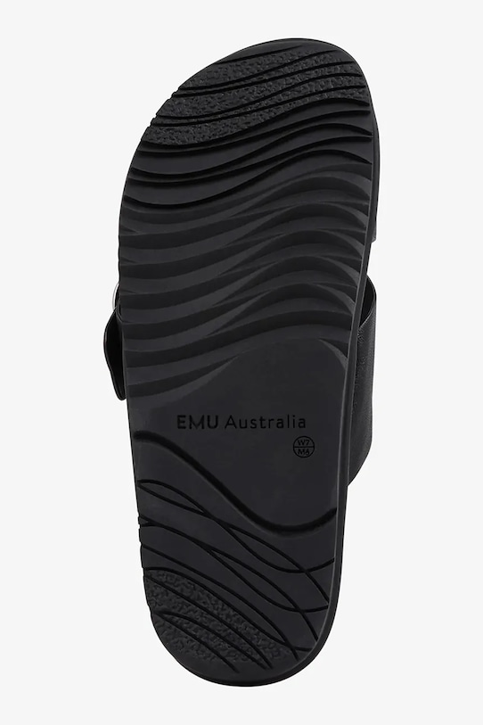 Emu Australia šľapky na plochom podpätku dámske koža Ebony W13247.BLAK