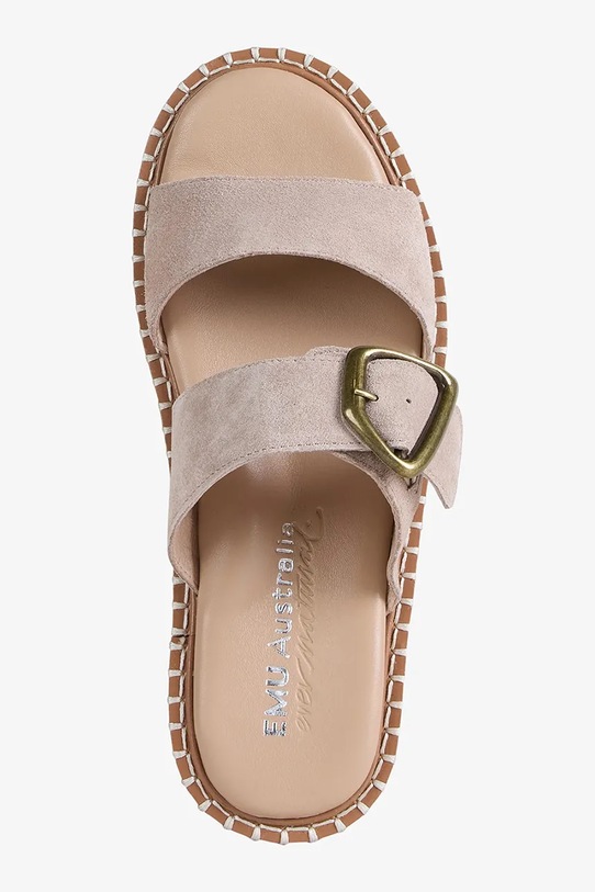 Emu Australia σαγιονάρες με επίπεδο τακούνι Γυναικείες από σουέτ Scarlet W13267.BEIG μπεζ