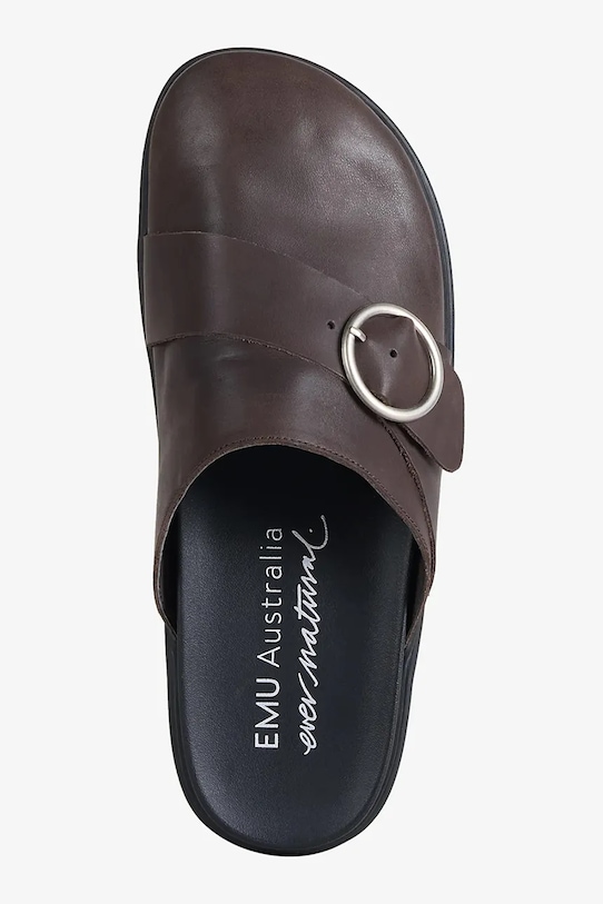 Emu Australia klapki mules damskie skórzane Amber 2.0 W13307.ESPR brązowy