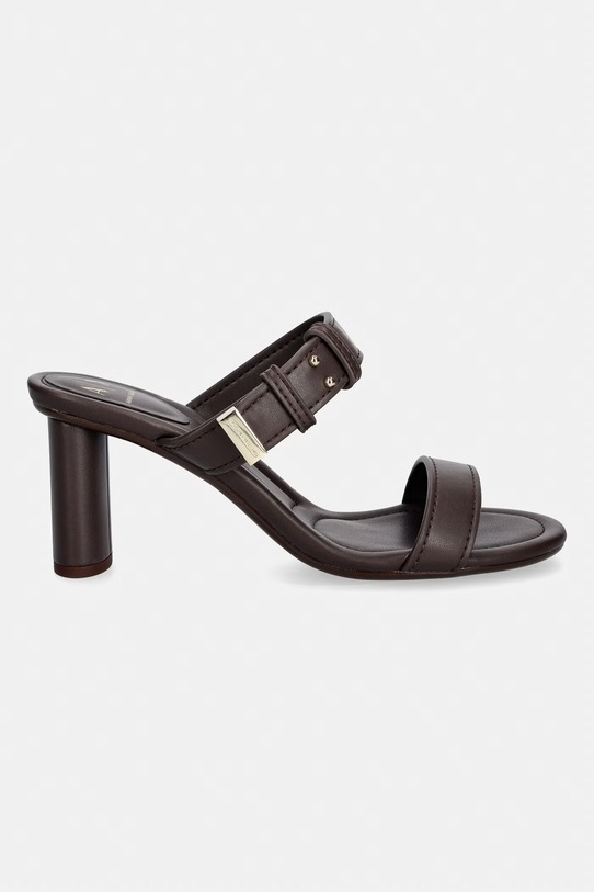 Armani Exchange klapki na słupku damskie XW002576.AF21266.U6018 brązowy SS26