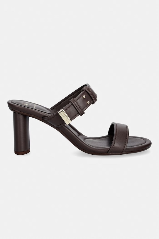 Armani Exchange klapki na słupku damskie XW002576.AF21266.U6018 brązowy SS26