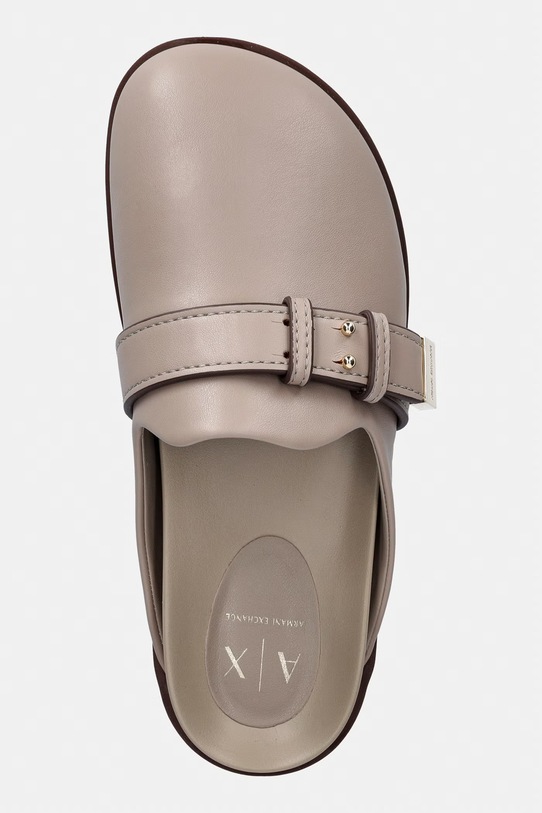 Armani Exchange Šľapky mules dámske béžová XW002577.AF21266.U6223