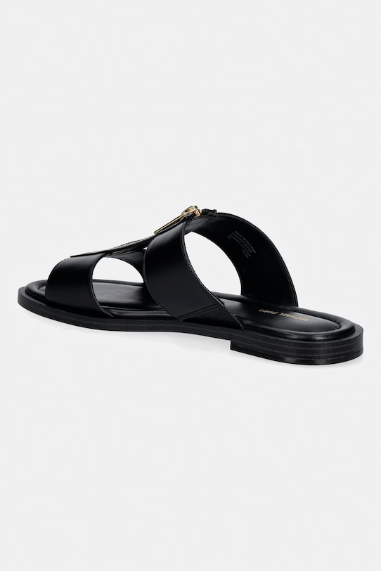 Obuv MICHAEL Michael Kors šľapky na plochom podpätku dámske kožené Berkley Flat Sandal 40S6BRFS1L.001 čierna