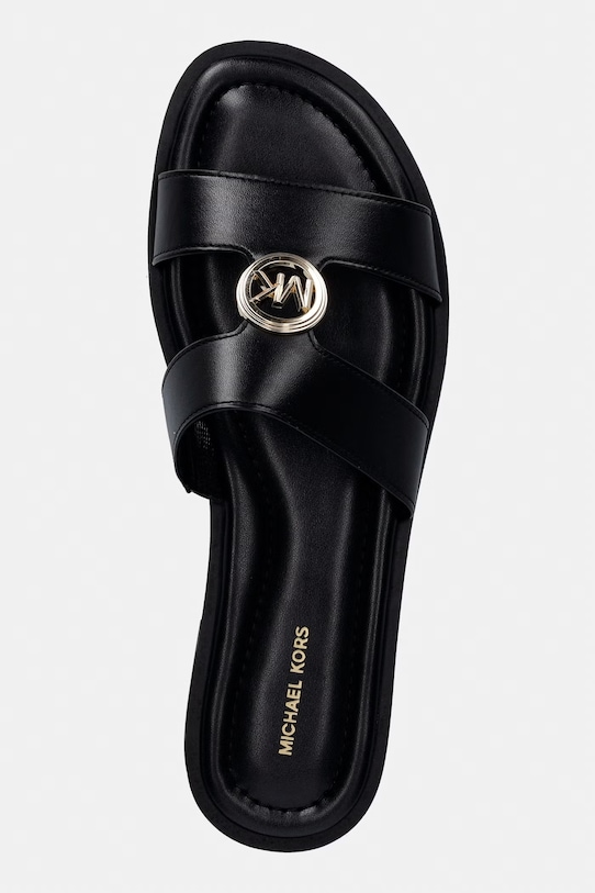 MICHAEL Michael Kors Σαγιονάρες Γυναικείες Δερμάτινες Erin Flat Sandal μαύρο 40S6ERFS2L.001