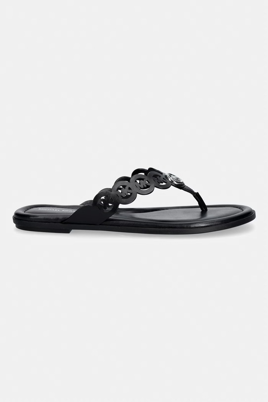 MICHAEL Michael Kors japonki damskie skórzane Janie Thong Sandal 40S6JNFS1L.001 czarny SS26